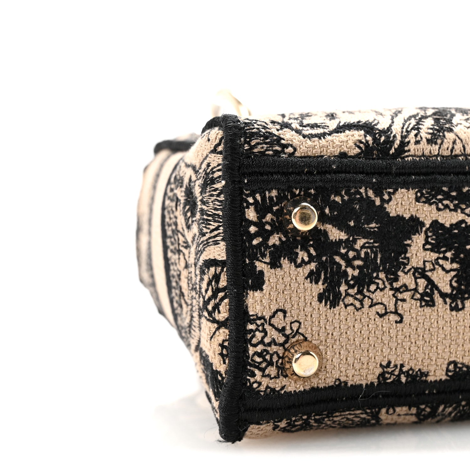 Christian Dior Canvas Toile De Jouy Embroidered Mini Lady D-Lite Beige Mullticolor 8 of 9