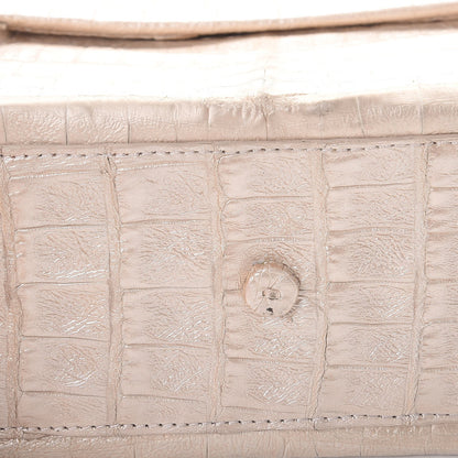 Nancy Gonzalez Crocodile Mink Chain Satchel Beige 9 of 11