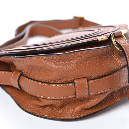 Chloe Calfskin Mini Marcie Round Crossbody Bag Tan 8 of 12