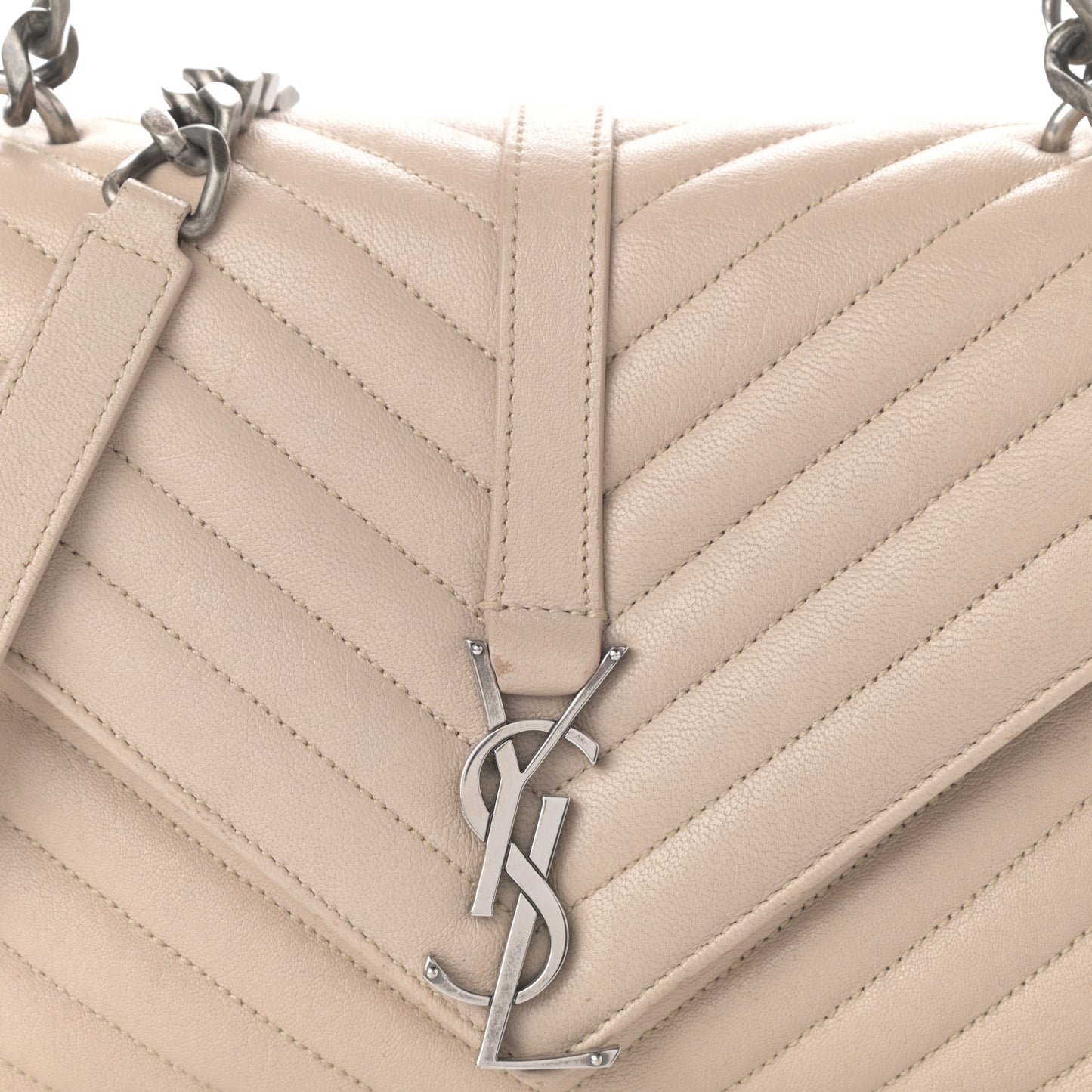 Sheepskin Matelasse Chevron Monogram Medium College Bag Rose Antic