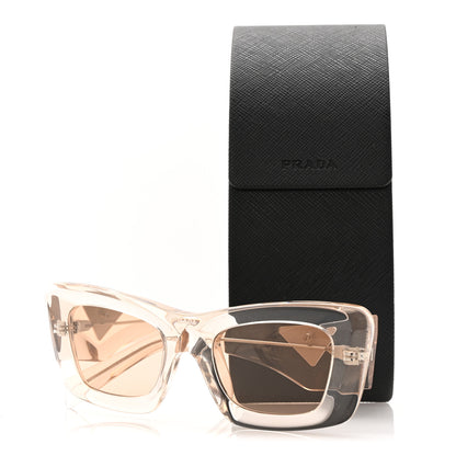 Prada Cat Eye Sunglasses SPR 13Z Transparent Beige 8 of 8