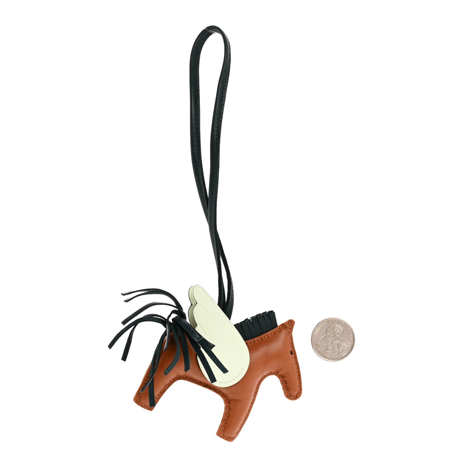 Hermes Milo Lambskin Grigri Rodeo Pegase Horse Bag Charm PM Gold Vert Cypress Vert Fizz 2 of 5