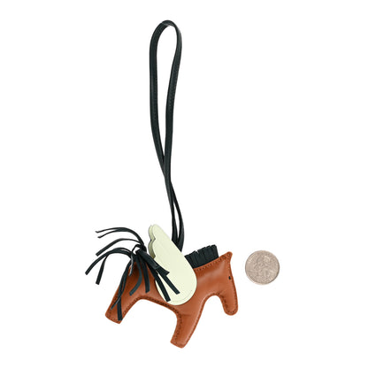 Hermes Milo Lambskin Grigri Rodeo Pegase Horse Bag Charm PM Gold Vert Cypress Vert Fizz 2 of 5