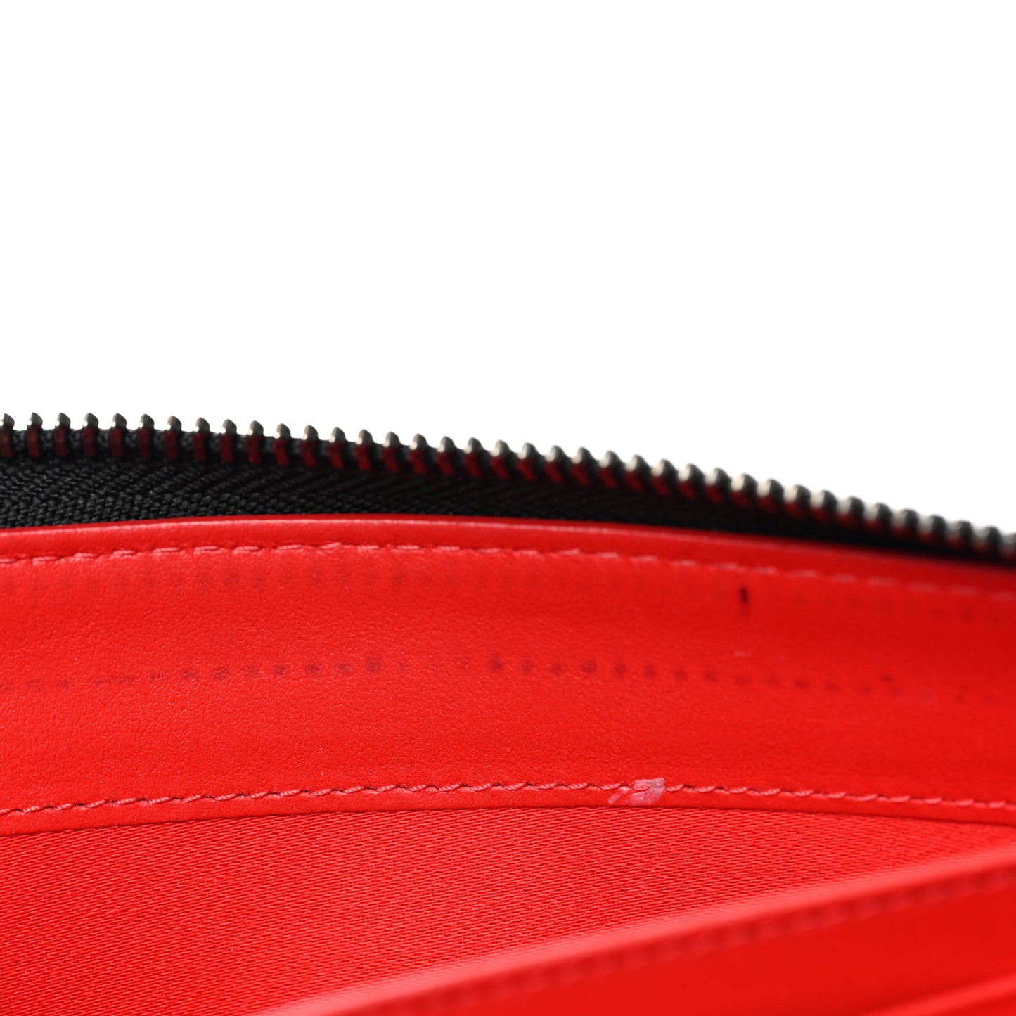 Calfskin Panettone Spiked Zip Around Wallet Black