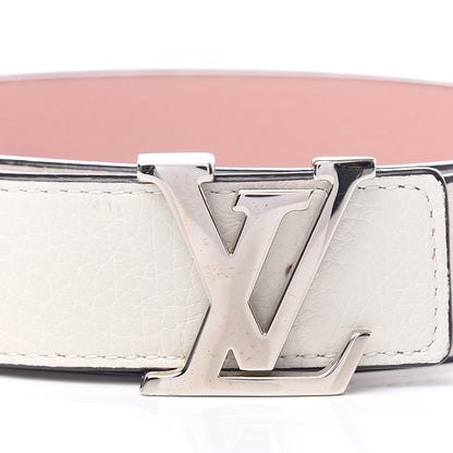 Louis Vuitton Taurillon Calfskin LV Initiales Reversible Belt 85 34 Ivory 8 of 10