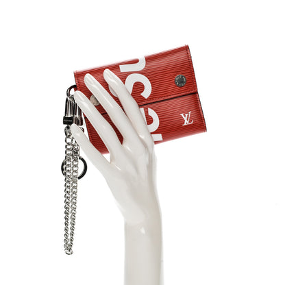 Louis Vuitton X SUPREME Epi Chain Wallet Red 2 of 7