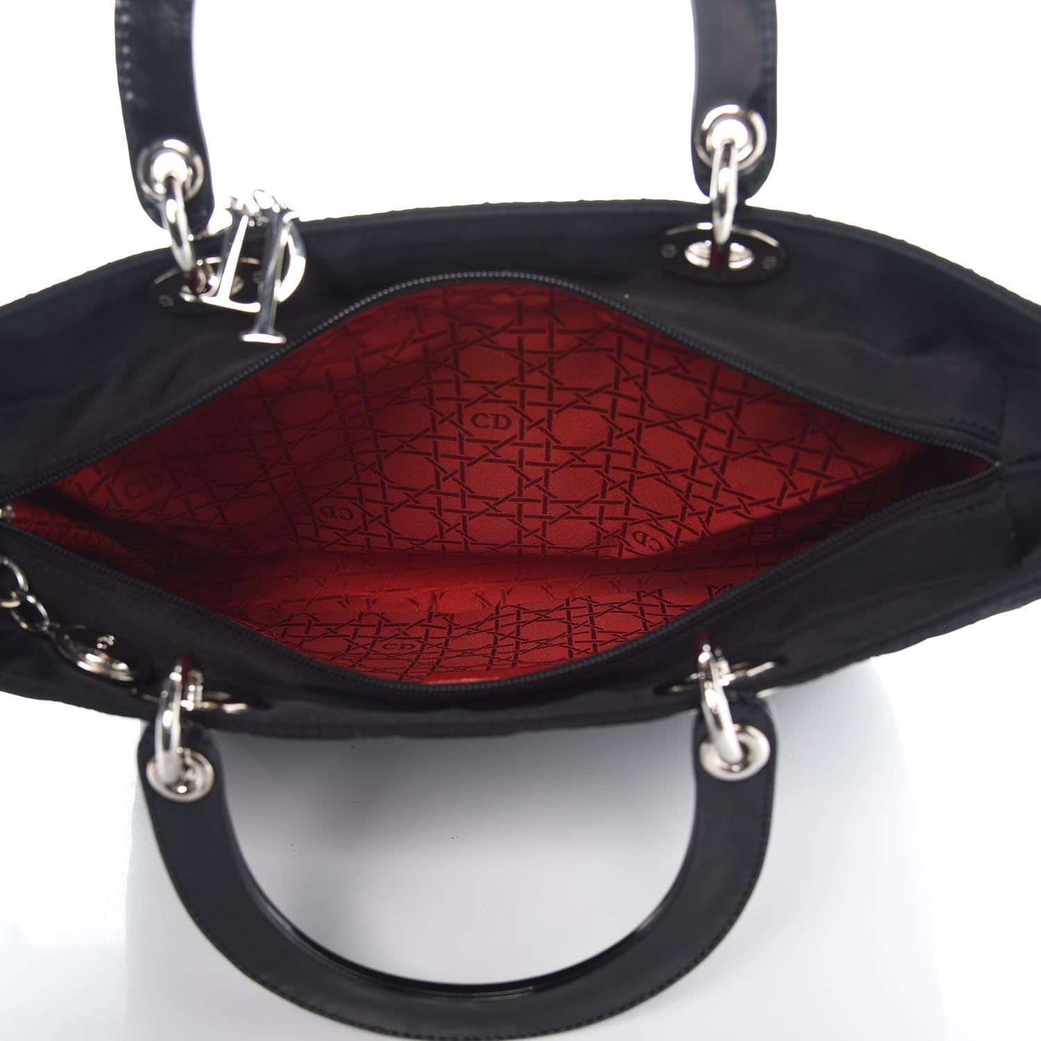 Christian Dior Nylon Cannage Large Lady Dior Black 4 of 8