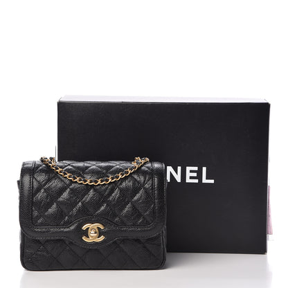 Chanel Crumpled Grained Calfskin Quilted Mini Two Tone Flap Black 11 of 11