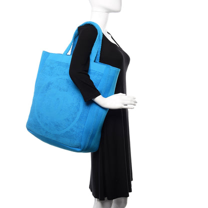 Chanel Terry Cotton CC Beach Tote Towel Set Blue 3 of 12