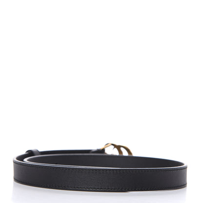 Gucci Calfskin Pearl Double G 20mm Belt 65 26 Black Cream 3 of 6