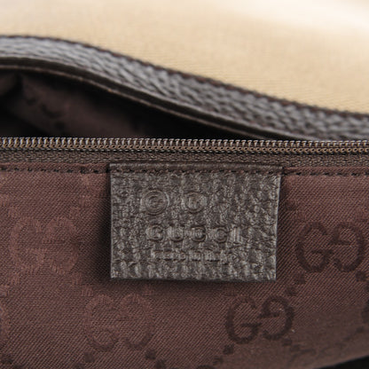 Gucci Canvas Britt Tote Dark Brown 6 of 7