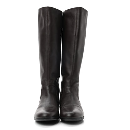 Gucci Calfskin Riding Boots 35.5 Brown 2 of 8