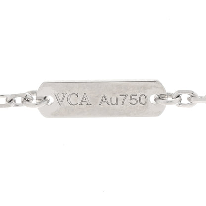 Van Cleef & Arpels 18K White Gold Guilloche Vintage Alhambra Pendant Necklace 4 of 5