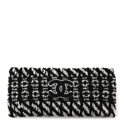 Chanel Wool CC Headband Black White 1 of 7