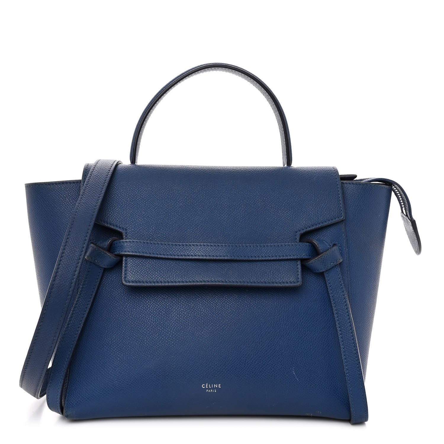 Celine Grained Calfskin Micro Belt Bag Indigo 1 of 11