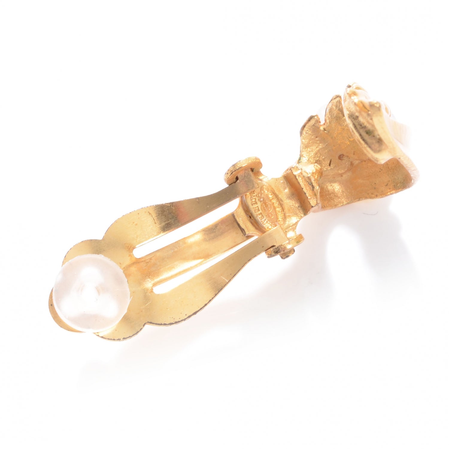 Chanel CC Wheat Clip On Earrings 2 of 2