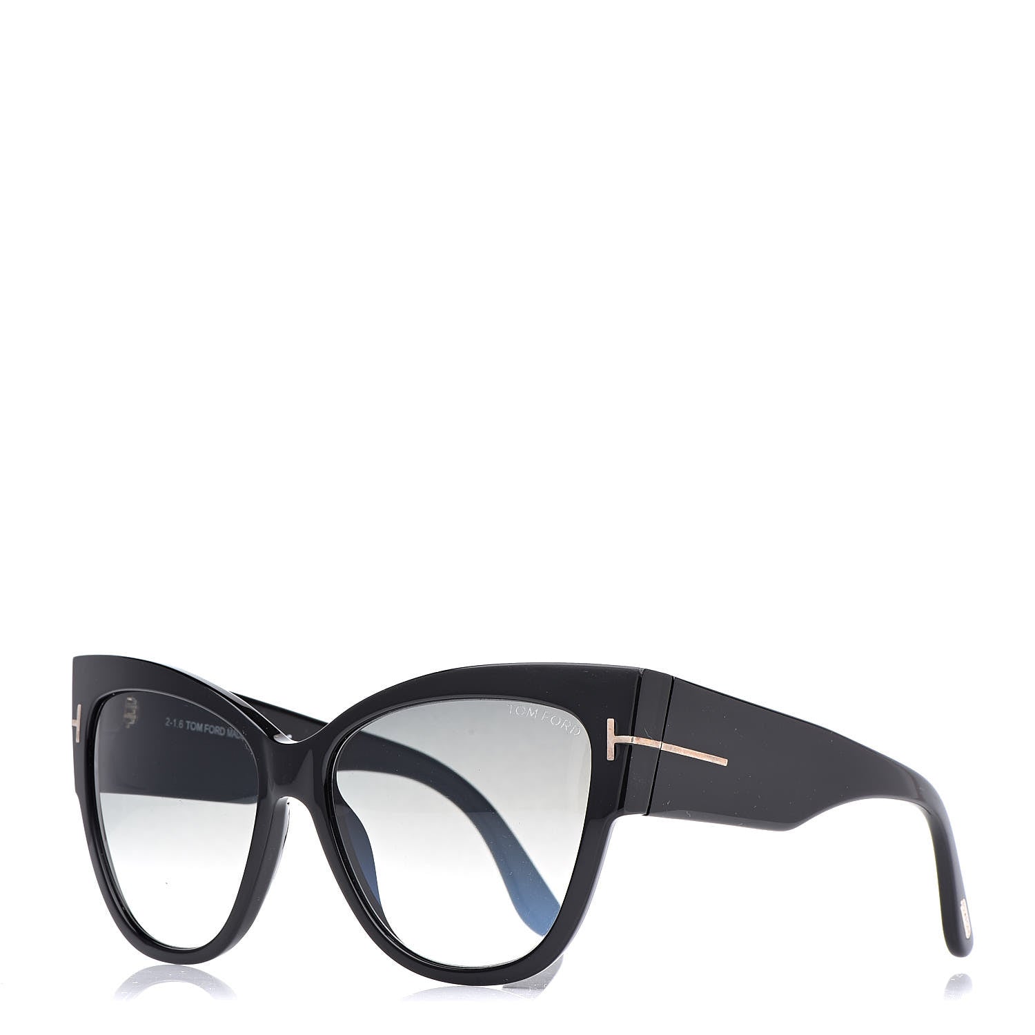 Tom Ford Acetate Anoushka Cat Eye Sunglasses TF371 Black 1 of 6