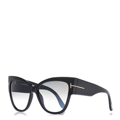 Tom Ford Acetate Anoushka Cat Eye Sunglasses TF371 Black 1 of 6