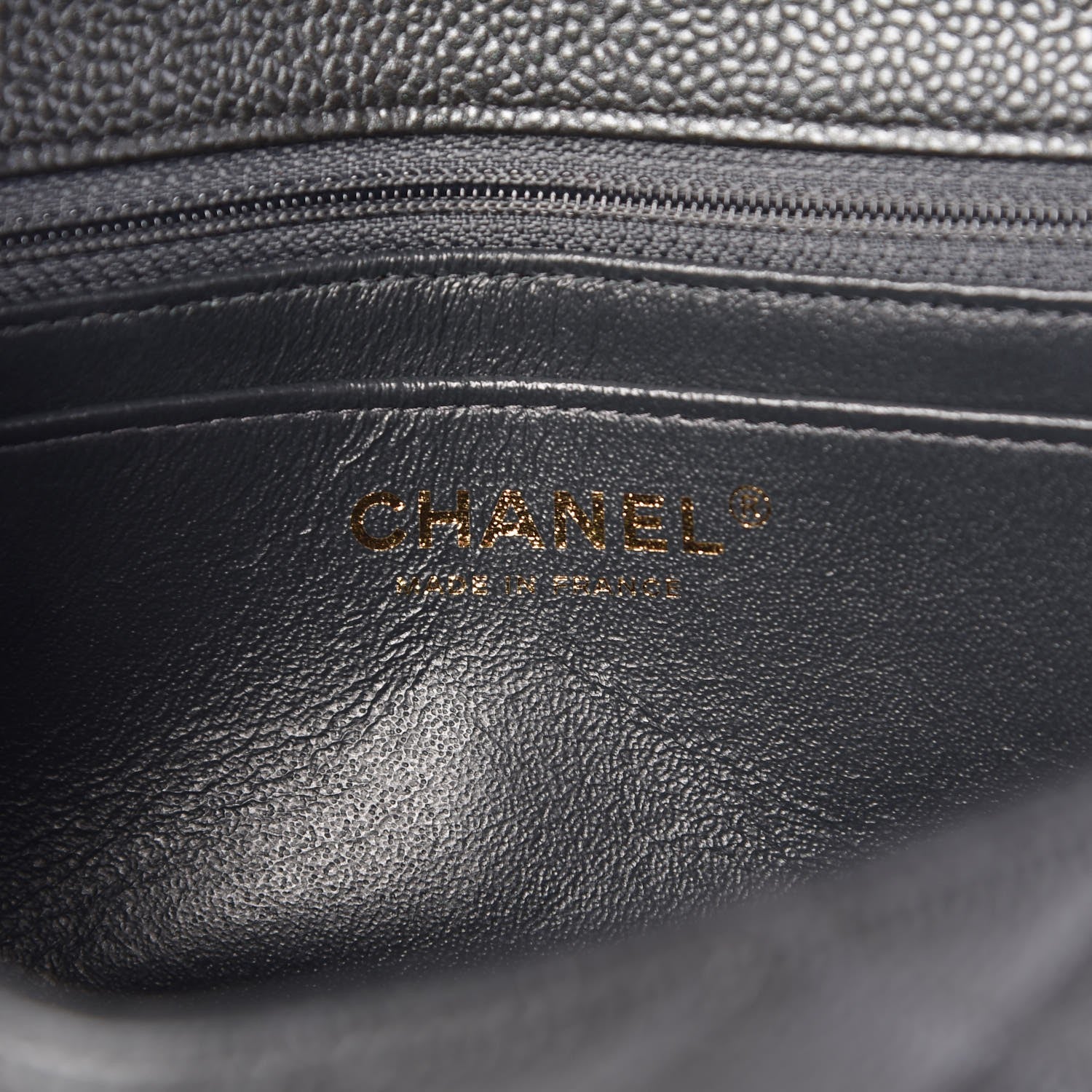 Chanel Caviar Quilted Mini Rectangular Flap Dark Grey 6 of 7