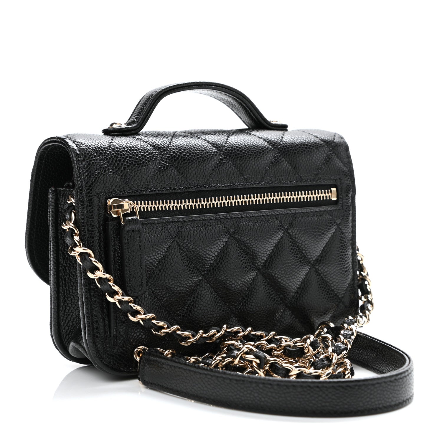 Chanel Caviar Quilted Business Affinity Clutch With Chain Black 2 of 11