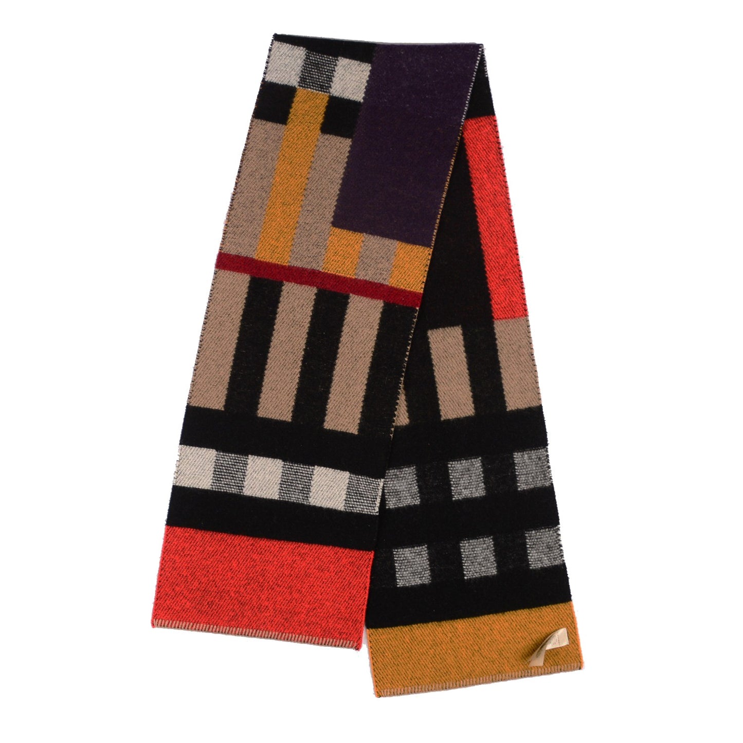 Wool Cashmere Patchwork Blanket Scarf