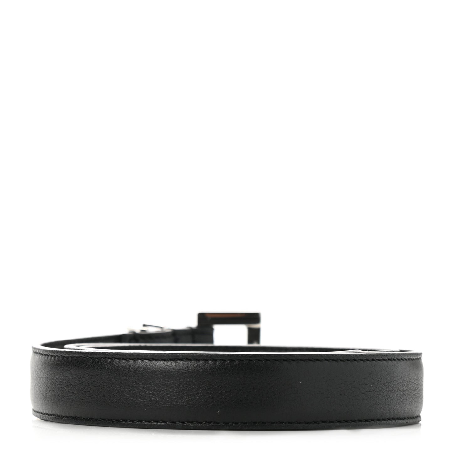 Smooth Calfskin Monogram Square Buckle Belt 75 30 Black
