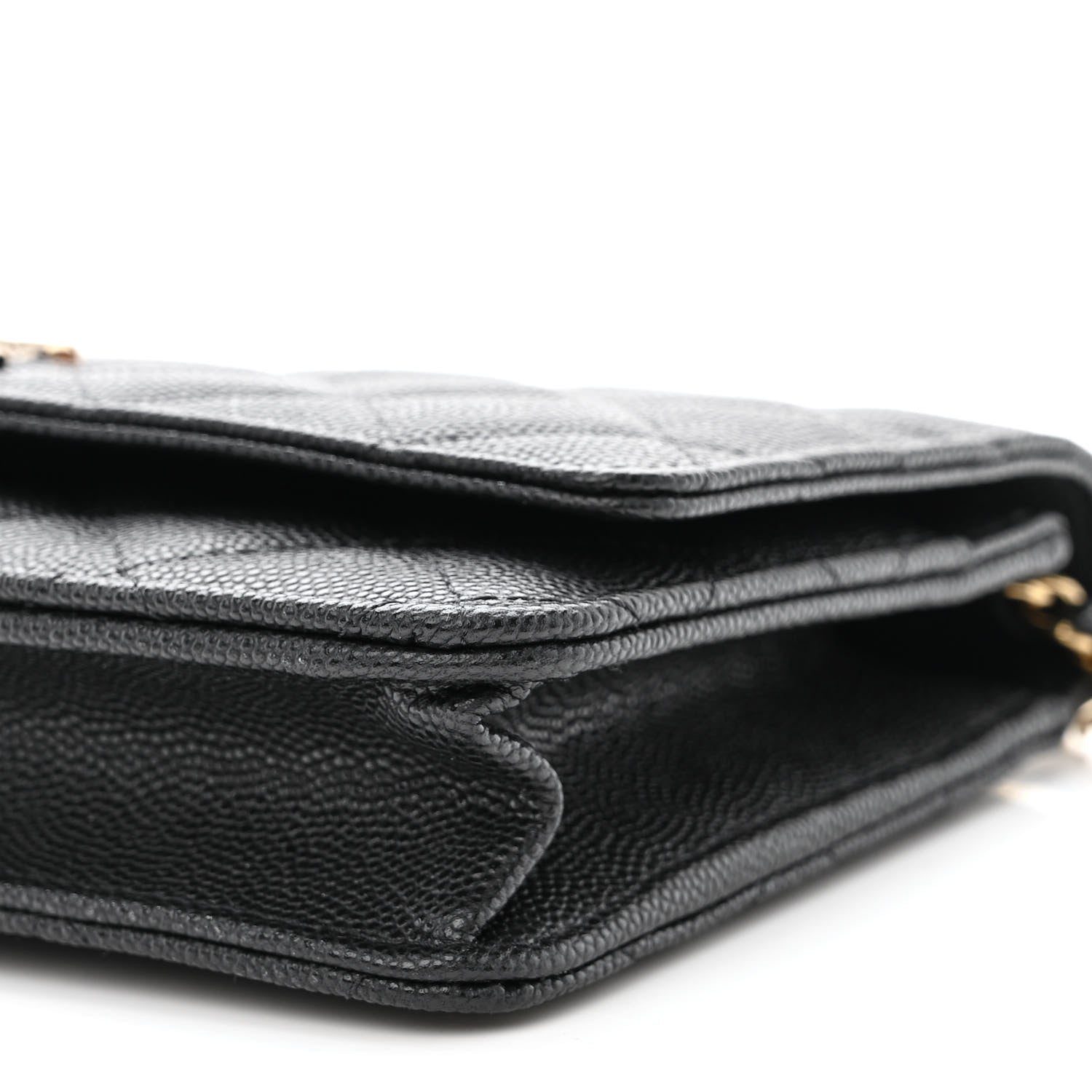 Chanel Caviar Quilted Crystal Enamel CC Wallet On Chain WOC Black 11 of 12