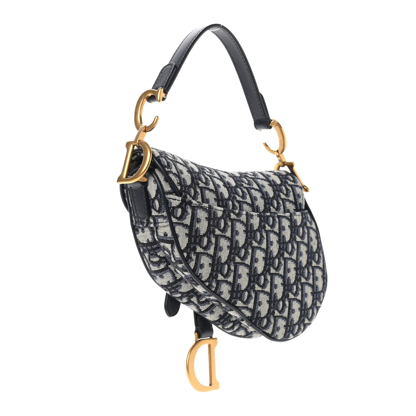 Oblique Mini Saddle Bag Blue