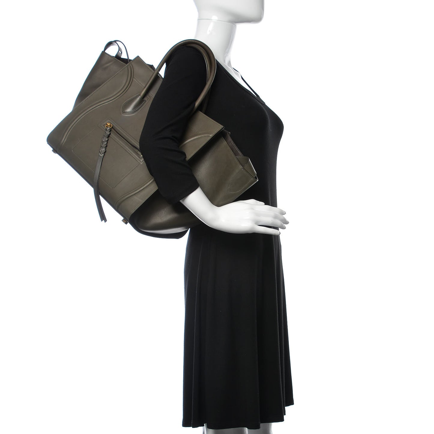 Smooth Calfskin Medium Phantom Luggage Grey