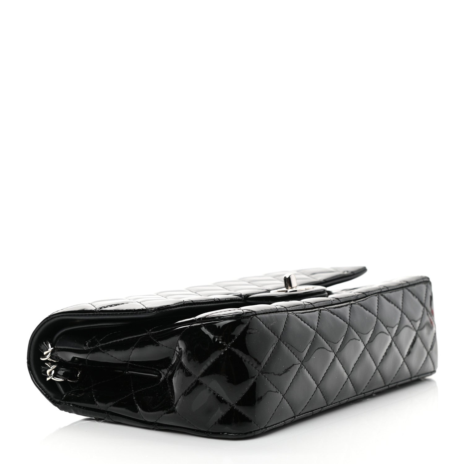Chanel Patent Quilted Medium Double Flap Black 4 of 11