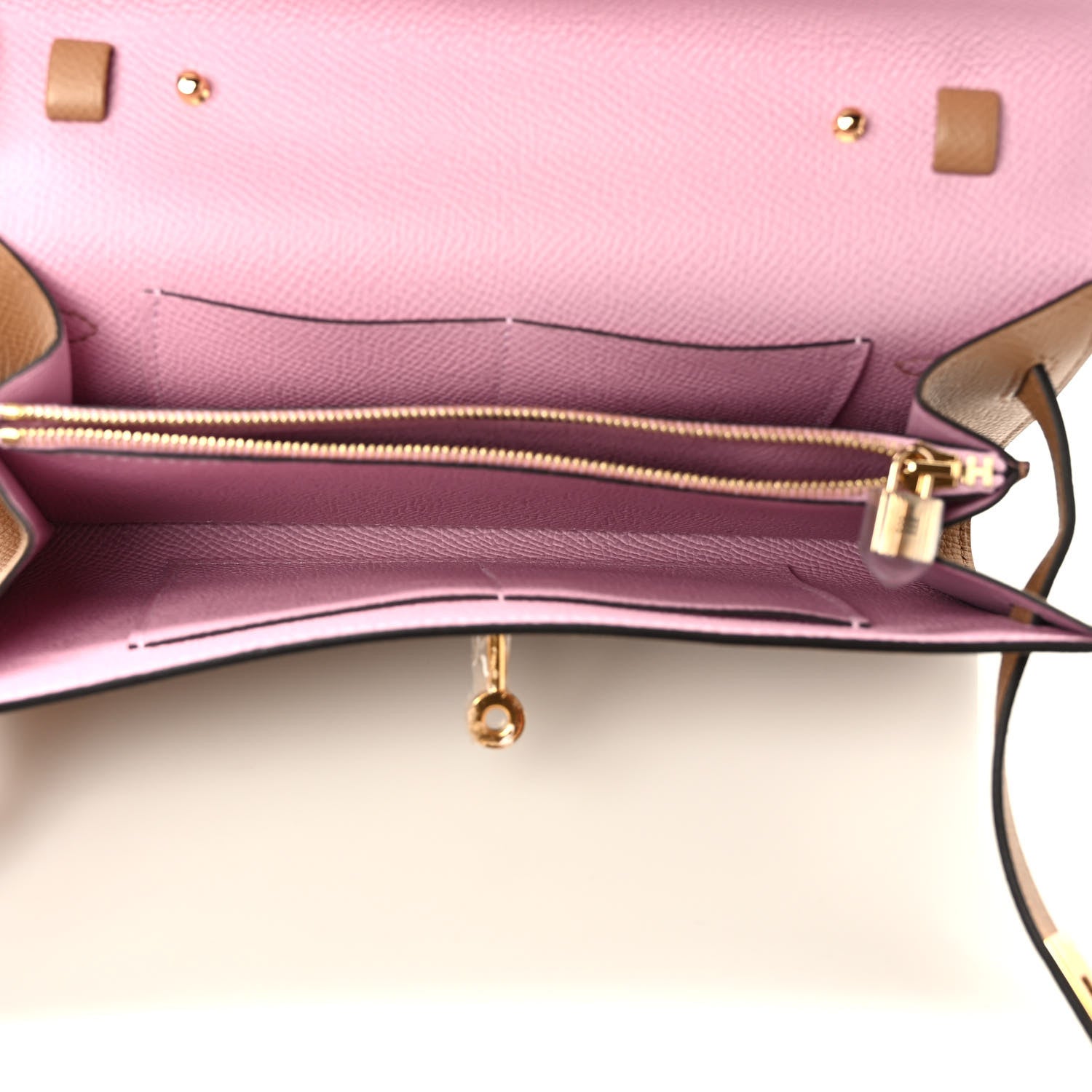 Hermes Epsom Verso Kelly Wallet To Go Chai Mauve Sylvestre 5 of 9
