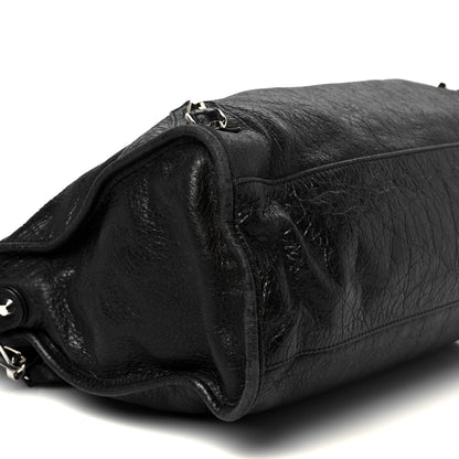Balenciaga Agneau Arena Silver Hardware Medium Le City Black 10 of 14