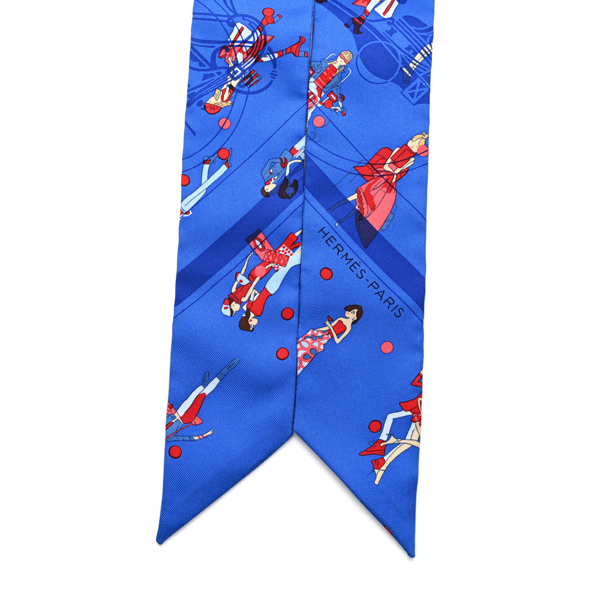 Silk Ex-Libris Les Parisiennes Twilly Bleu Royal Rouge Ciel