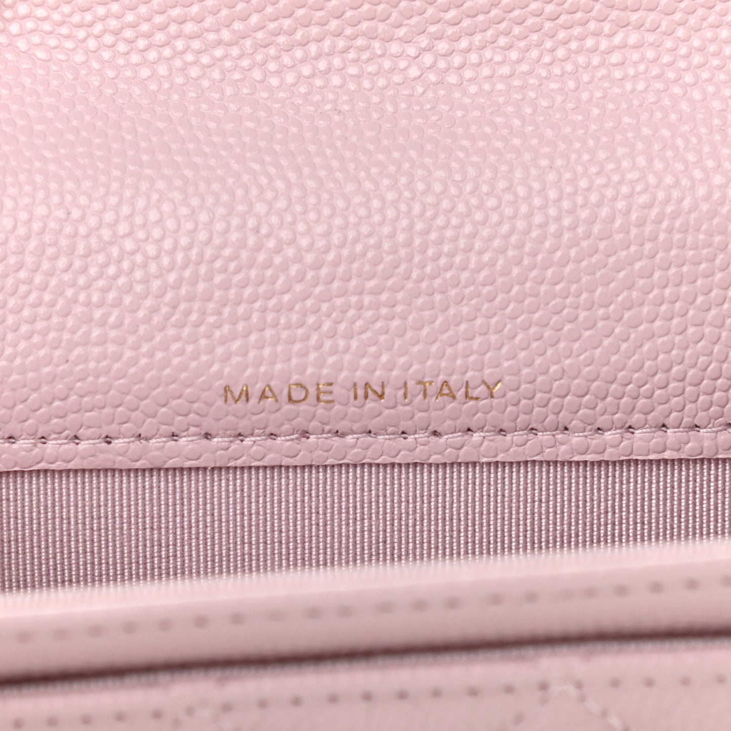 Caviar Quilted Flap Card Holder Wallet Light Pink