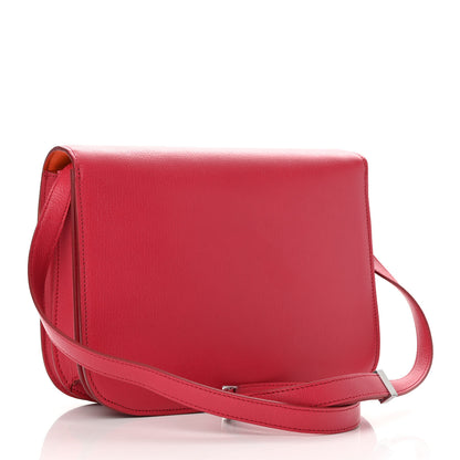 Celine Goatskin Medium Classic Box Flap Bag Dark Pink 3 of 10