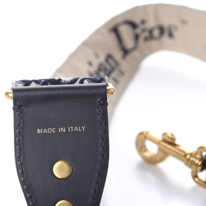 Christian Dior Oblique Studded Shoulder Strap Blue 3 of 4