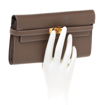 Hermes Epsom Kelly Longue Wallet Etoupe 2 of 13