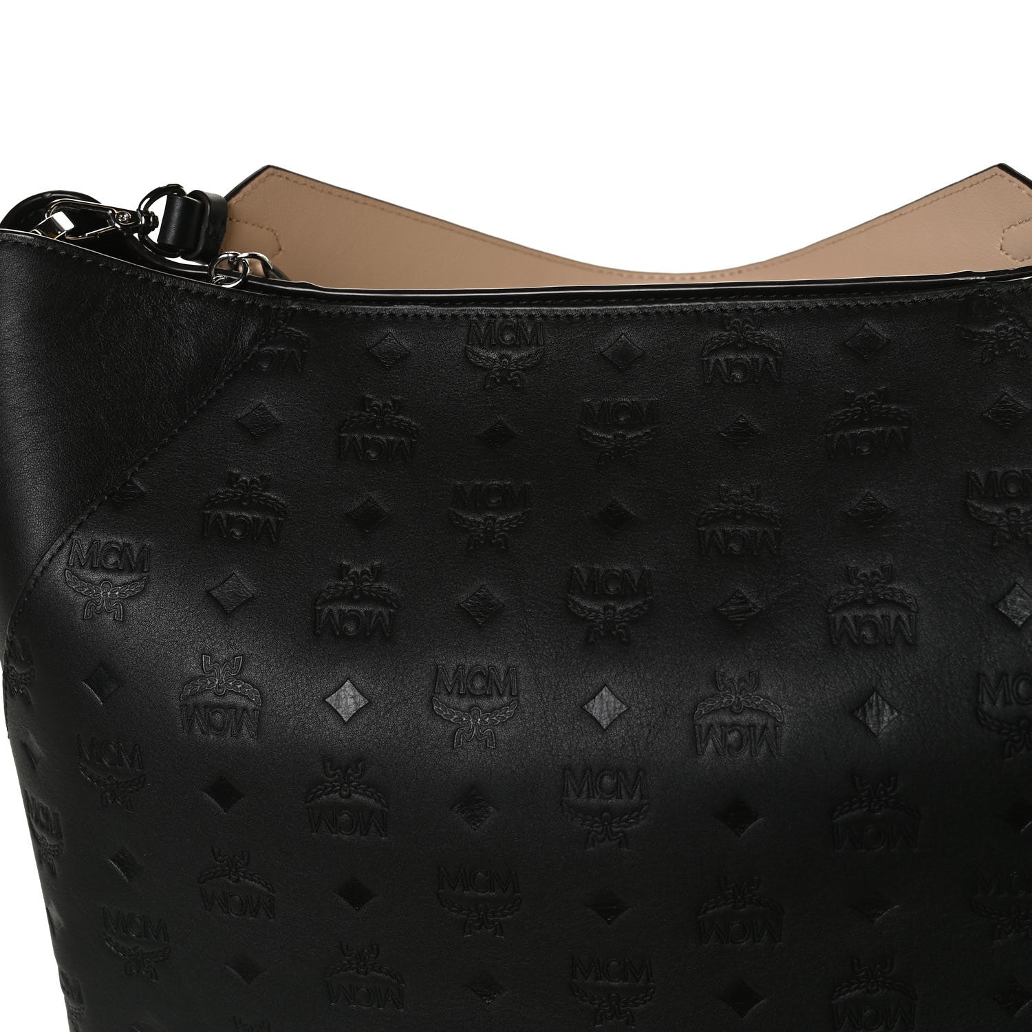 MCM Calfskin Ottomar Large Klara Hobo Black 14 of 14