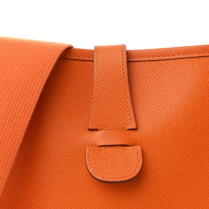 Hermes Epsom Evelyne II GM Orange 8 of 14