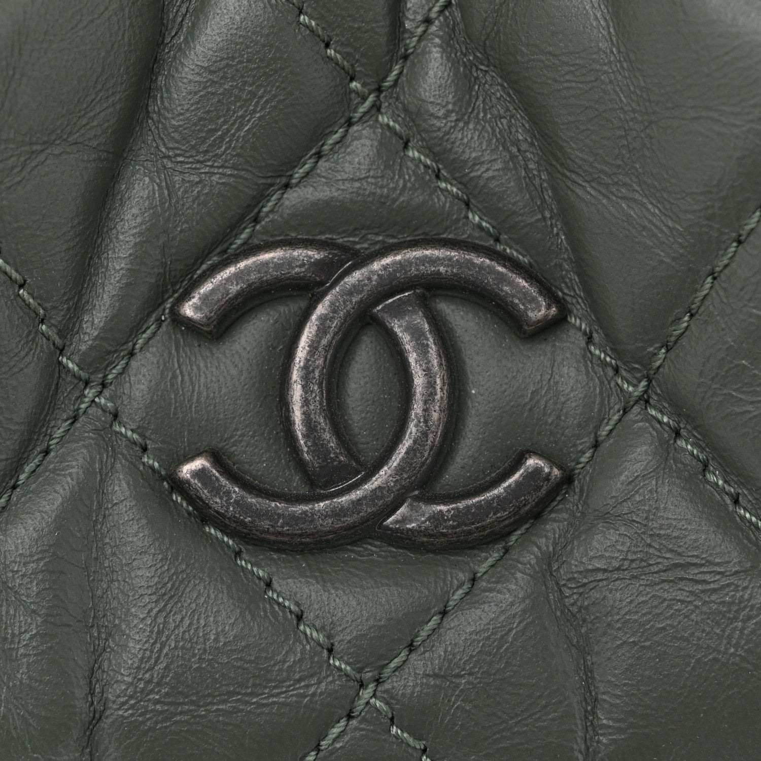 Chanel Aged Calfskin Quilted Small Gabrielle Backpack Green 11 of 12