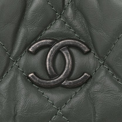 Chanel Aged Calfskin Quilted Small Gabrielle Backpack Green 11 of 12