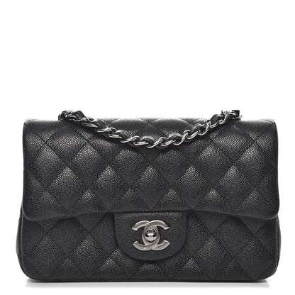 Chanel Iridescent Caviar Quilted Mini Rectangular Flap Black 1 of 8