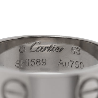 Cartier 18K White Gold 5.5mm LOVE Ring 53 6.5 4 of 5