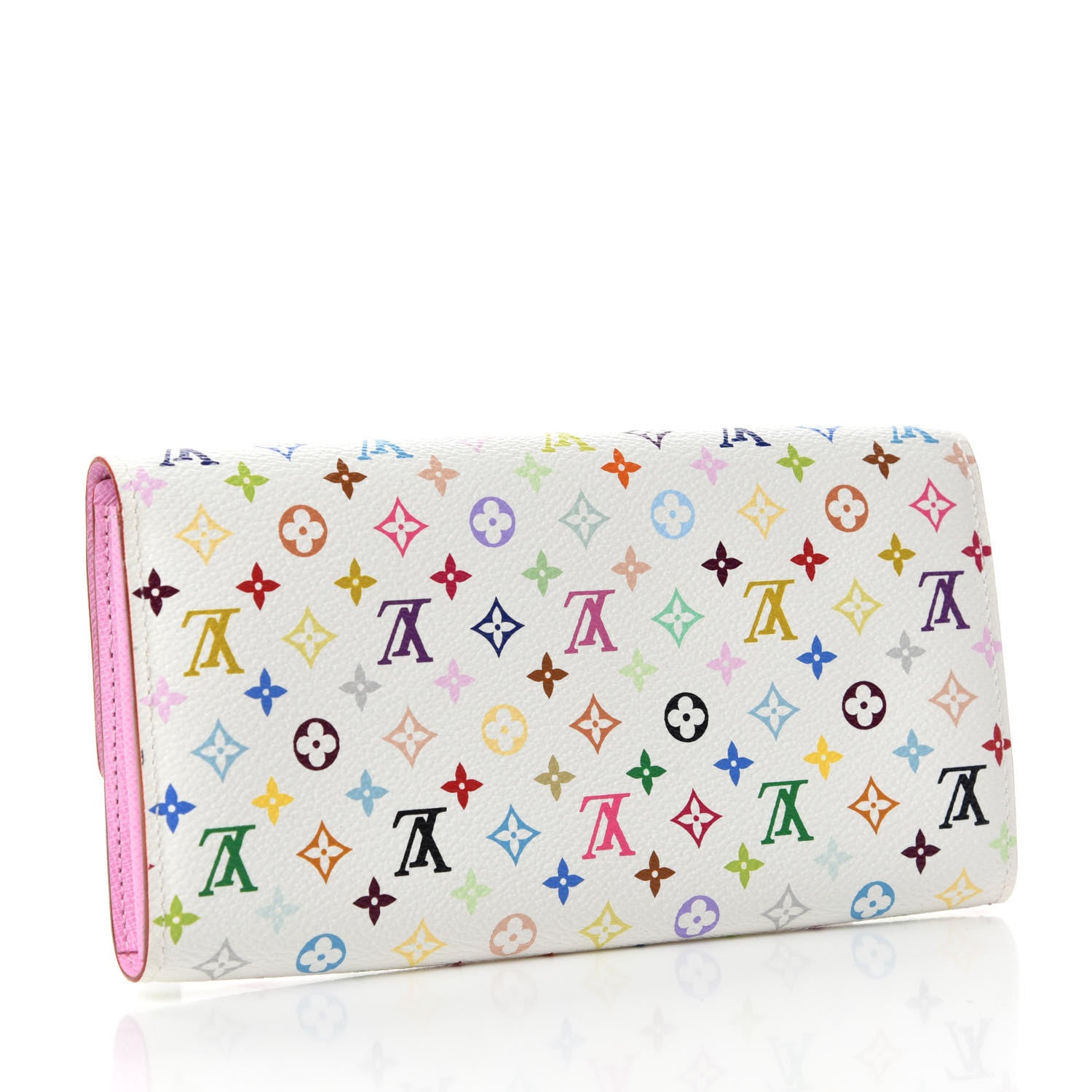 Louis Vuitton Monogram Multicolor Sarah Wallet White Litchi 3 of 7