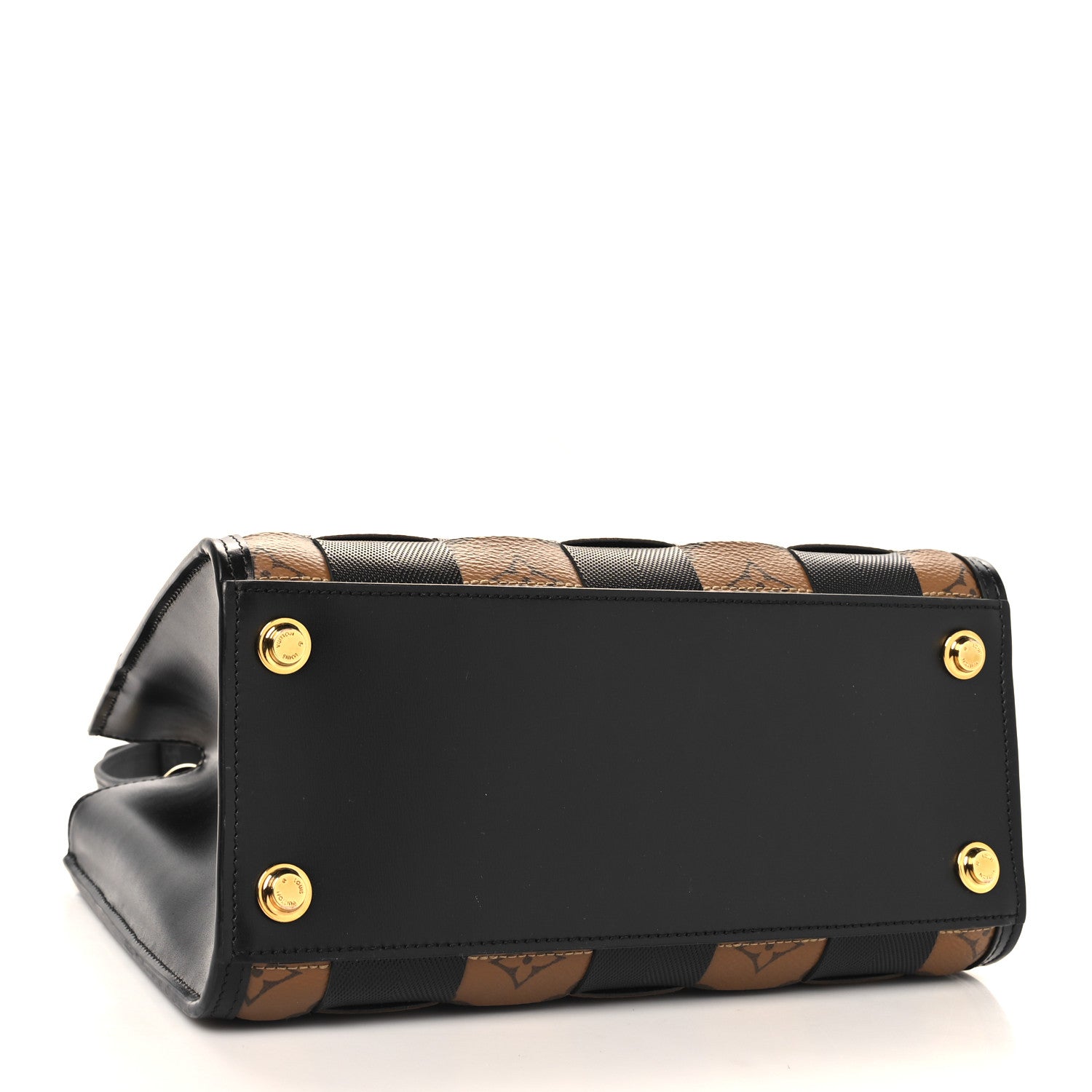 Louis Vuitton Calfskin Monogram Damier Tressage City Steamer PM Black 4 of 9