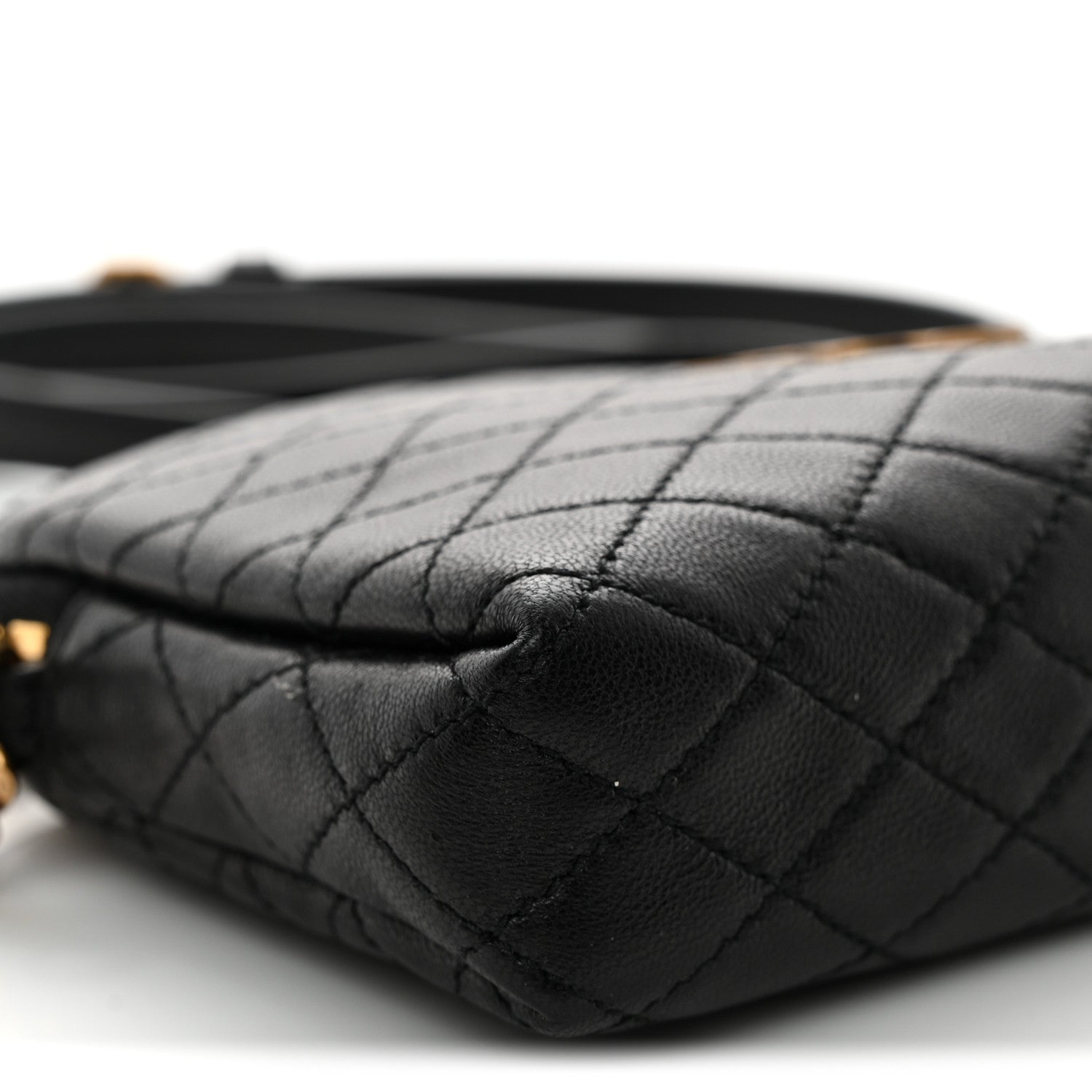 Saint Laurent Lambskin Quilted Gaby Zipped Pouch Black 9 of 10