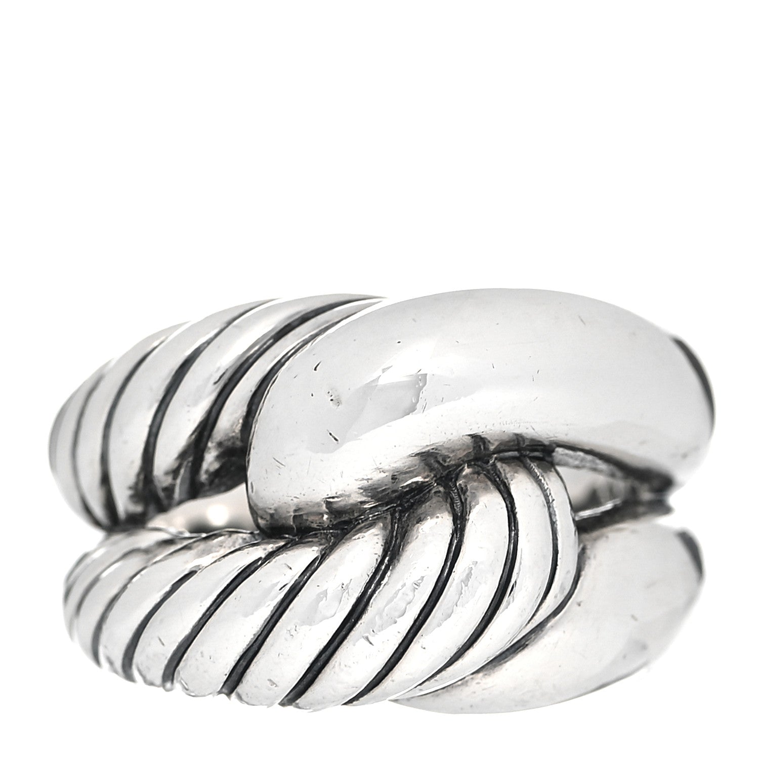 David Yurman Sterling Silver Large Infinity Ring 56 7.5 1 of 5
