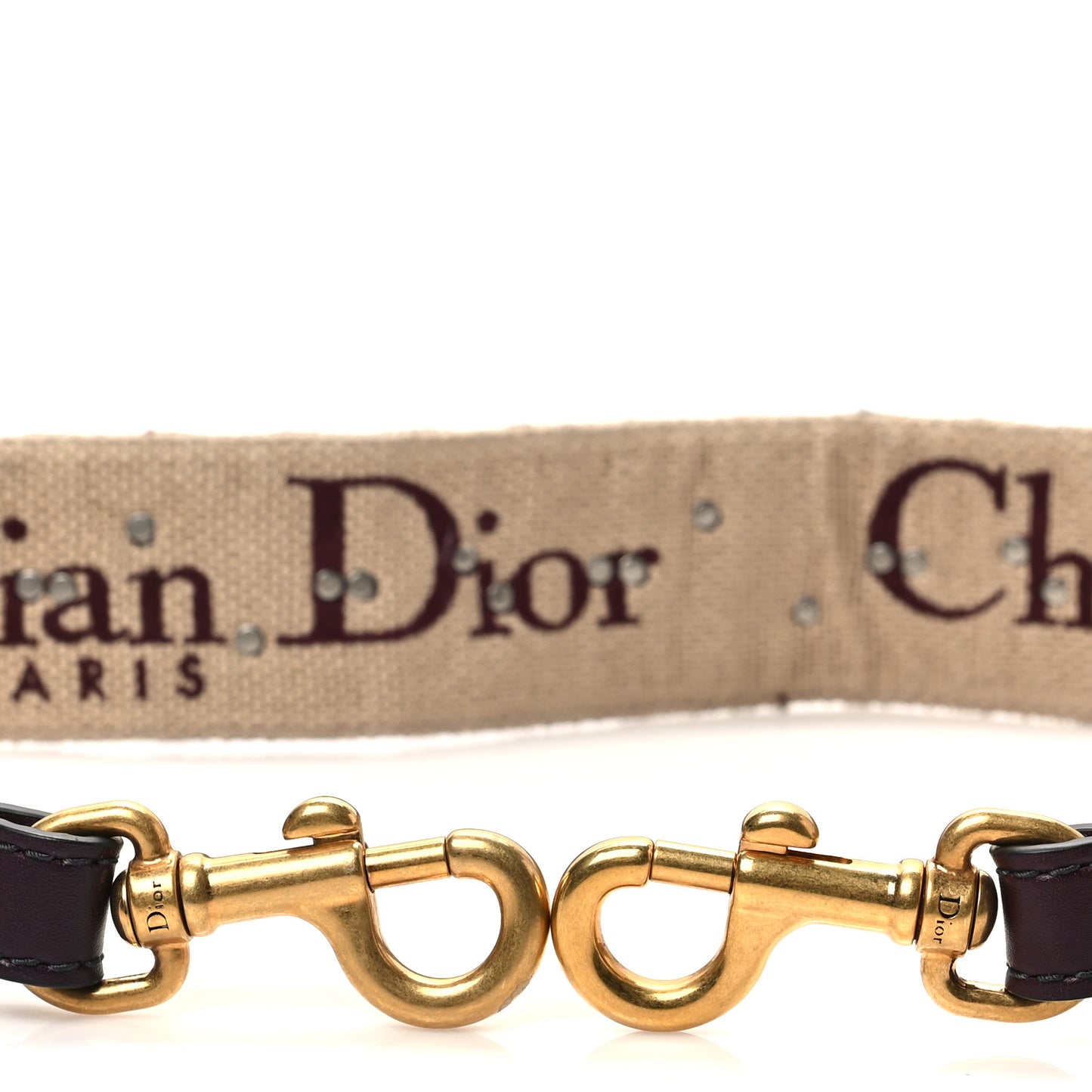 Oblique Studded Shoulder Strap Burgundy