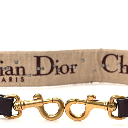 Christian Dior Oblique Studded Shoulder Strap Burgundy 4 of 5