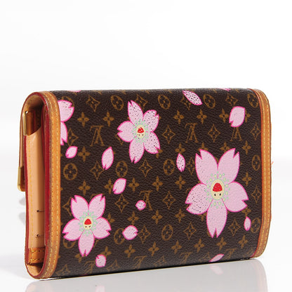 Louis Vuitton Monogram Cherry Blossom Porte Tresor International Wallet Brown 3 of 6